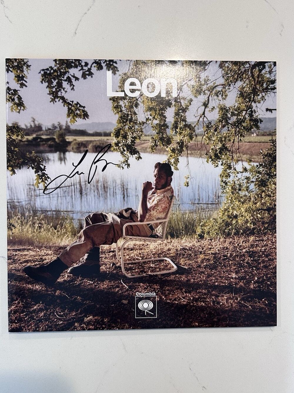 Leon Bridges - Leon Indie Smoke Vinyl LP AUTOGRAPHED | SIGNED VINYL JACKET #3